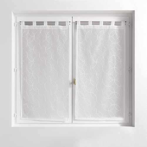Douceur d'Intérieur Voilage, Blanc, 2 x 60 x 120 CM