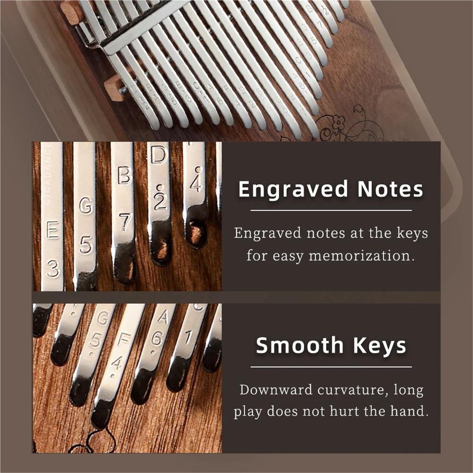 Kalimba Instrument Kalimba 21 Tasten Kit Schwarz Walnuss Daumen Klavier Professionelle Hohl Calimba Tastatur Musikinstrument Mit Zubehör