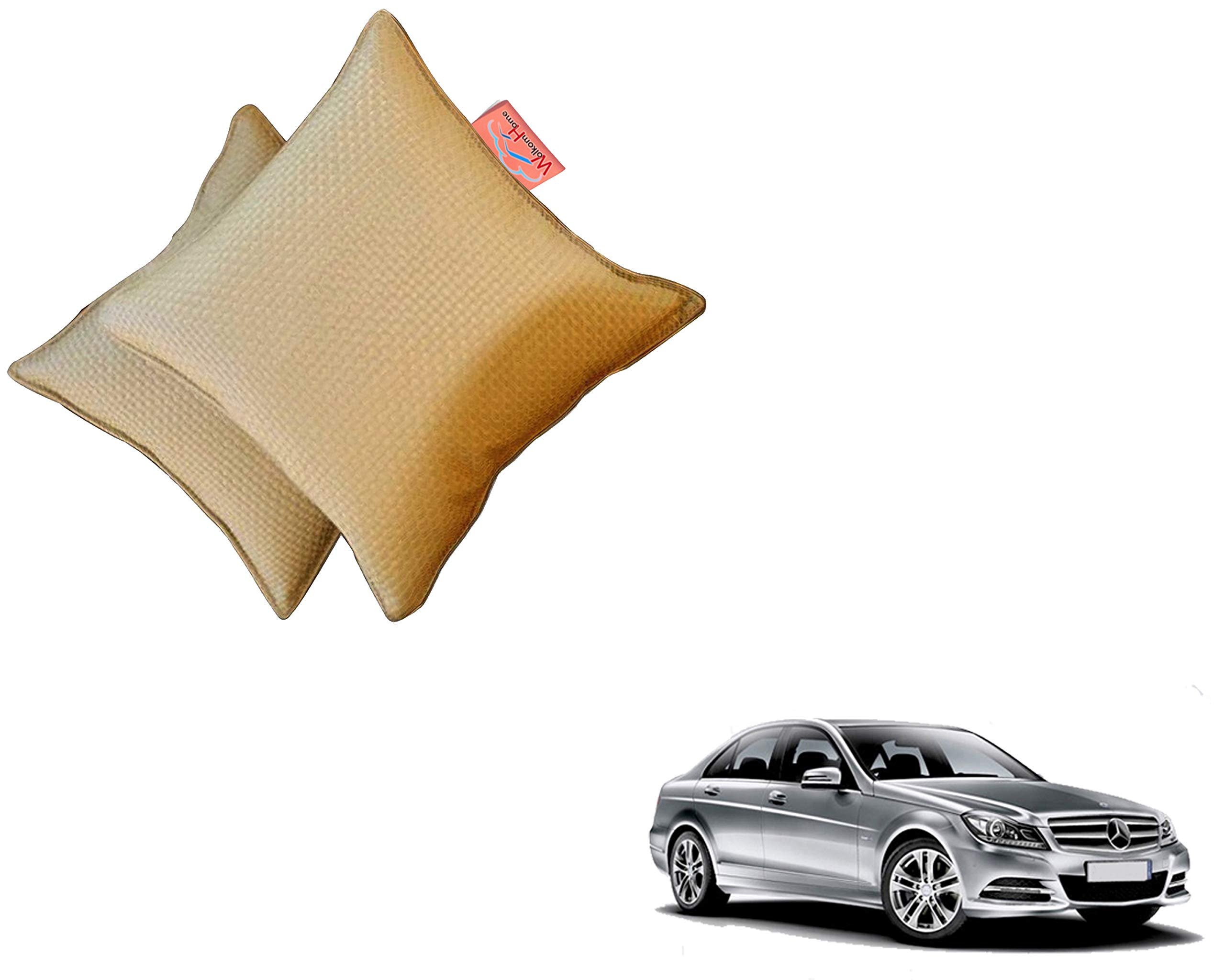 WolkomHome Car Cushion Pillows Travel Beige Color Cushions Set of 2 for Mercedec C180