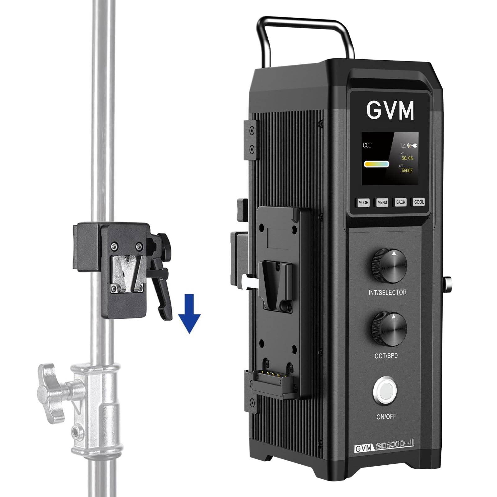GVM 600W Lampe vidéo LED COB Bicolore avec contrôle APP/DMX, 2700K à 7500K, 128000Lux/1m, Photographie Continue pour Studio, Film, Enregistrement vidéo, Youtube, lumière Photo CRI97+