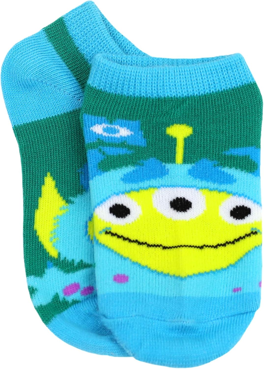 Disney Boy's 6 Pack Pixar Movie Character Socks Size: 6-8 (Shoe Size: 10-4) Blue/Red