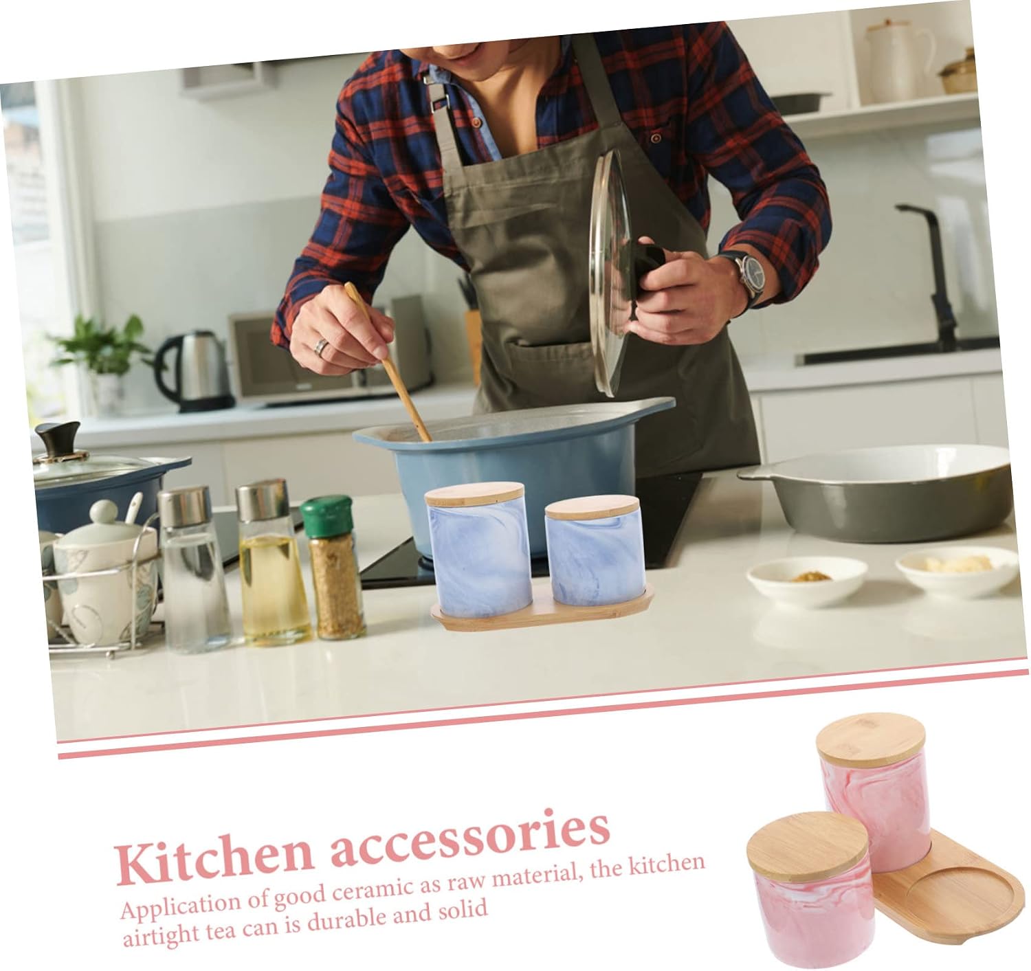 1 Set Ceramic Airtight Jar Storage Jars with Lids Organizer with Lid Container with Lid Tea Box for Loose Tea Dried Tea Storage Jar. Kitchen Tea Case Tea Box Organizer Storage Pink