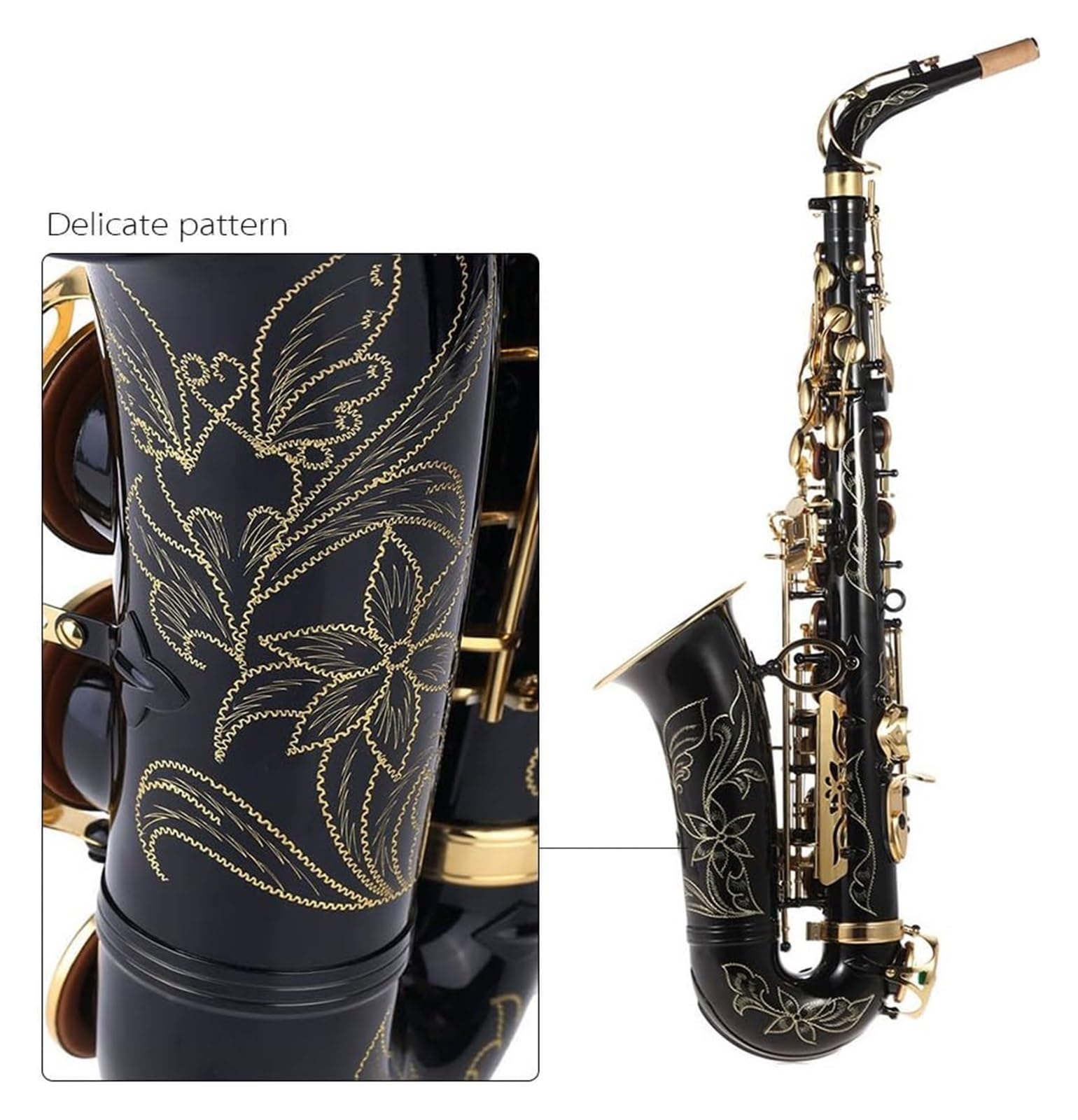 Przyciski muszli, instrumenty muzyczne, saksofon BE Alto phone, Eb Alto Brass Lakierowany Złoty Es Flat 82Z Typ Klawisza Instrument dęty drewniany z ing Brush Tkanina Rękawiczki Pasek Wyściełany futer