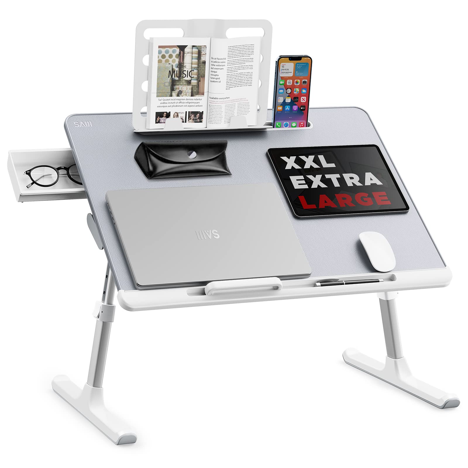 Buy Laptop Bed Tray Desk, SAIJI Adjustable Laptop Stand for Bed