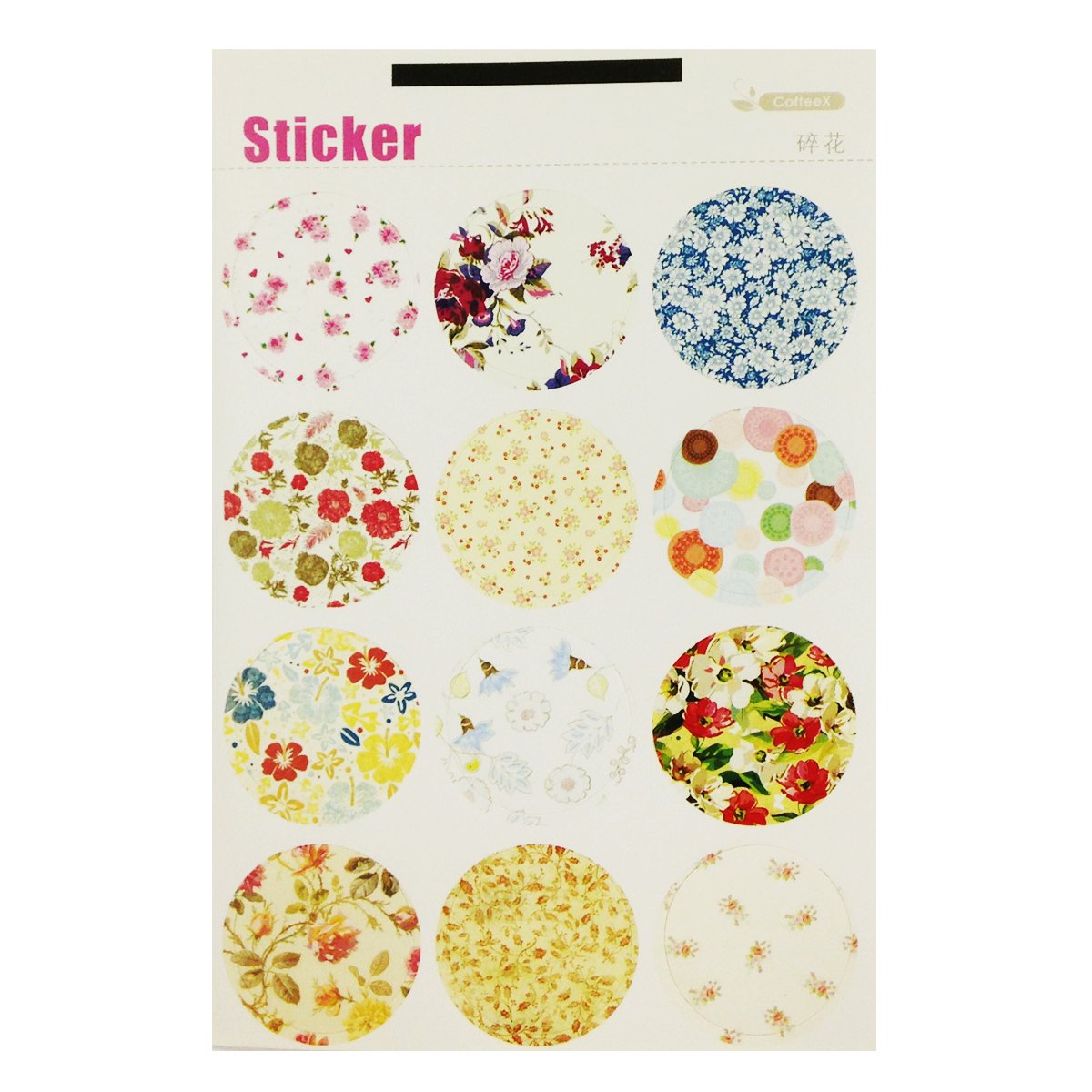 Wrapables décoratifs Motif Floral Lot d'autocollants