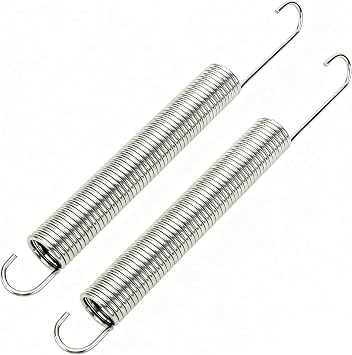 GUPO 7 inch 2Pcs Stainless Steel Replacement Recliner Sofa Chair Mechanism Tension Spring - Long Neck Hook Style