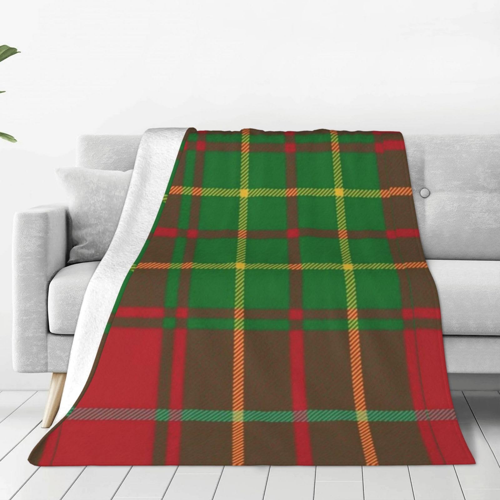 Vhomes Blanket Burnett Tartan Soft Throw Blanket All Season Warm Blankets Lightweight Fuzzy Flannel Throws For Bed Sofa Couch 200X150 Cm