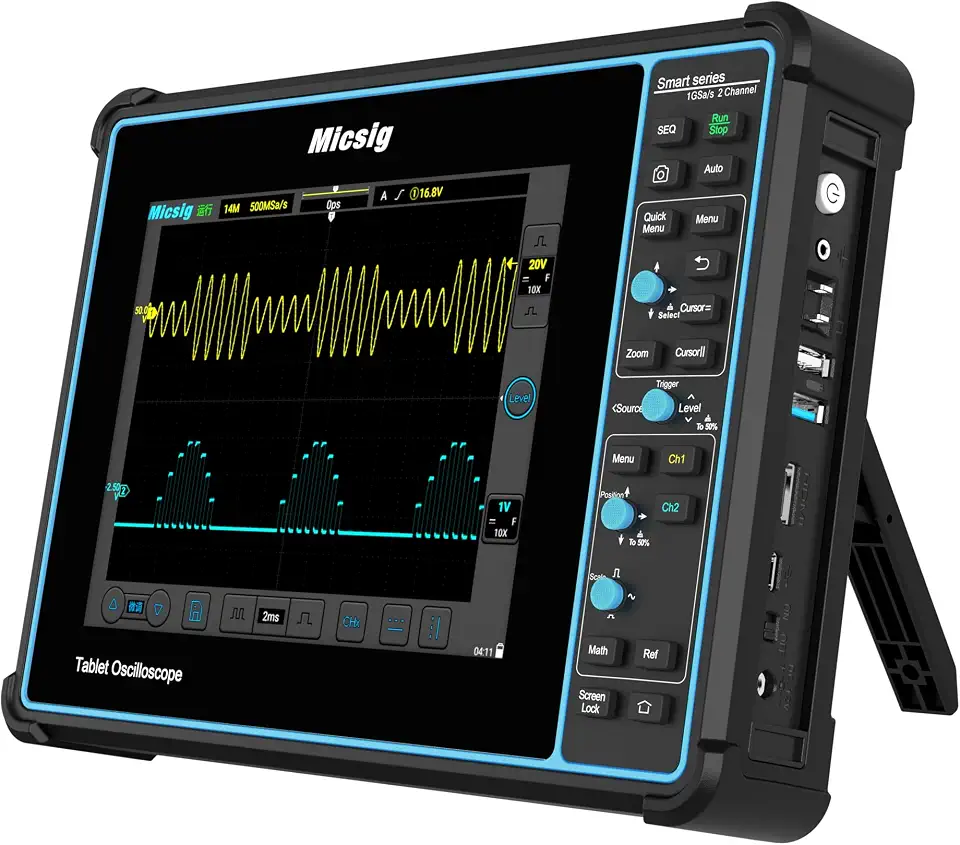 Micsig Automotive Oscilloscope SATO1004 SATO12002 SATO Series Oscilloscope Automotive 100/200Mhz 2/4 Channel Oscilloscope Osciloscopio Automotriz(SATO1004 100Mhz 4ch Standard kit)