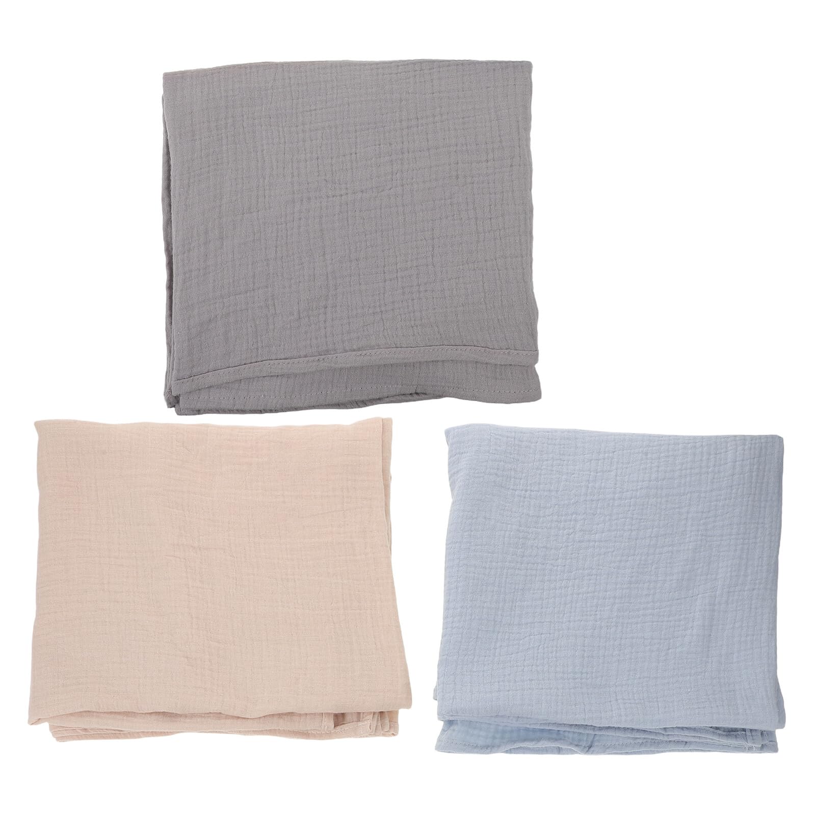 Toyvian 3 Piezas Manta de Gasa para Recién Nacido Muselina Transpirable para Bebés y Niñas Mantas para Envolver y Recibir para Dormir y Baño Cuna