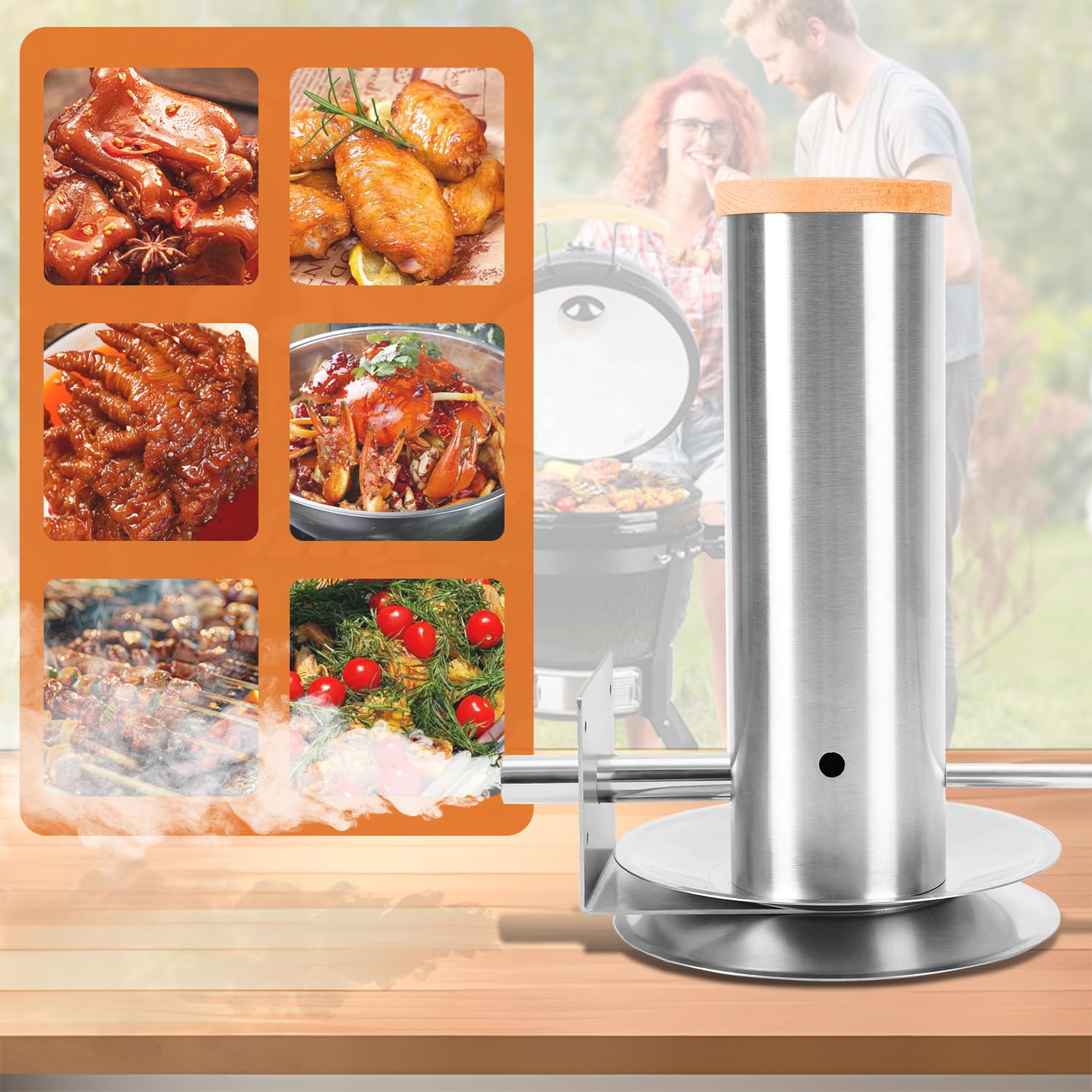 Generador de humo frío eléctrico de acero inoxidable para ahumadero con bomba, intensidad de humo regulable, generador de humo para barbacoa para ahumar en frío pescado y carne