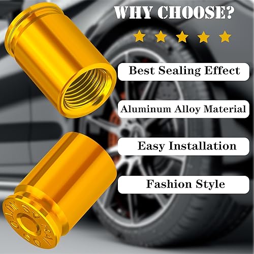 Vista 159 de Tapas de válvula de neumático, aleación de aluminio, anticorrosivas, a prueba de polvo, para automóviles, SUV, camiones, bicicletas, motocicletas