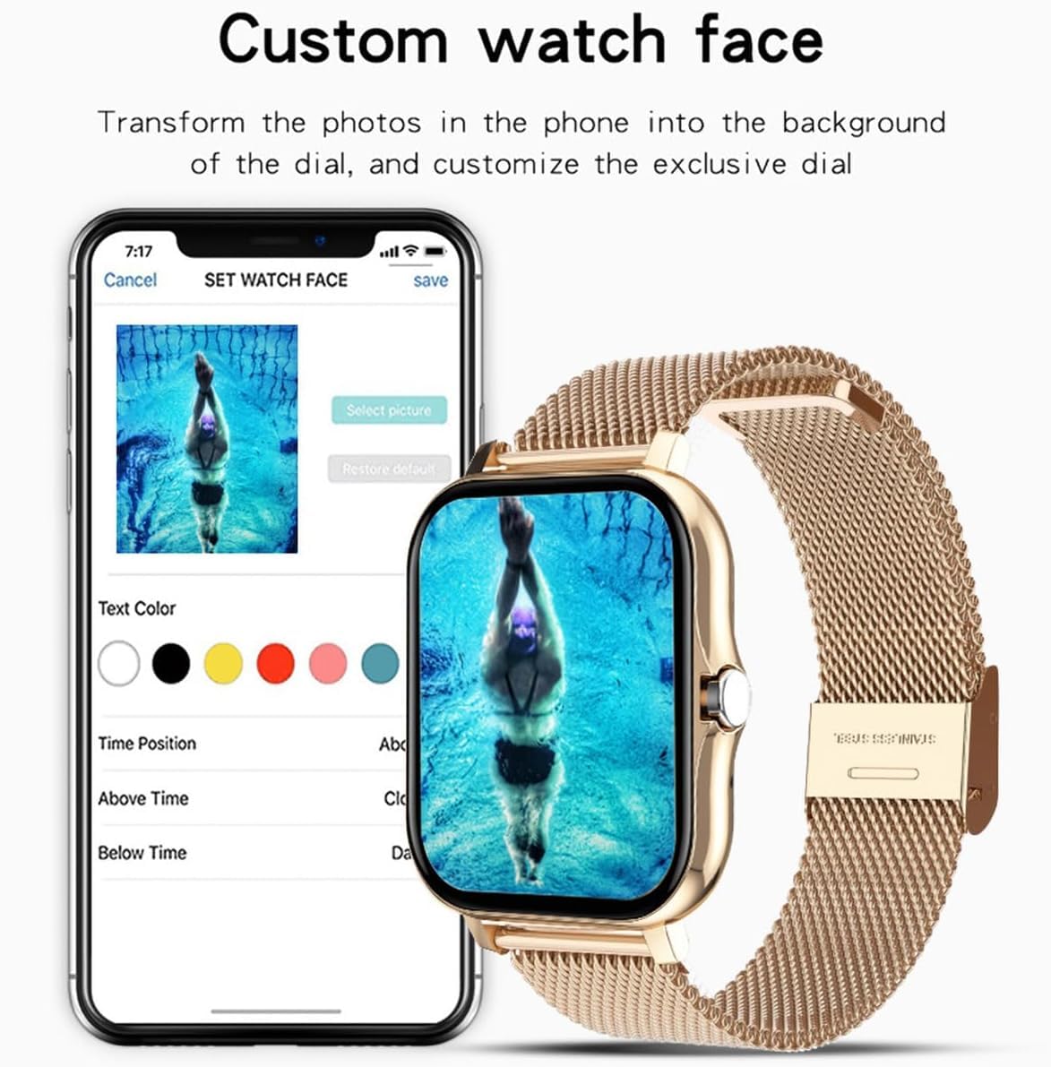 Inteligentny zegarek, w pełni dotykowy zegarek fitness z monitorem tętna i snu, tracker fitness z monitorem ciśnienia krwi i tlenu we krwi, wodoodporny smartwatch IP67 dla mężczyzn, kobiet d