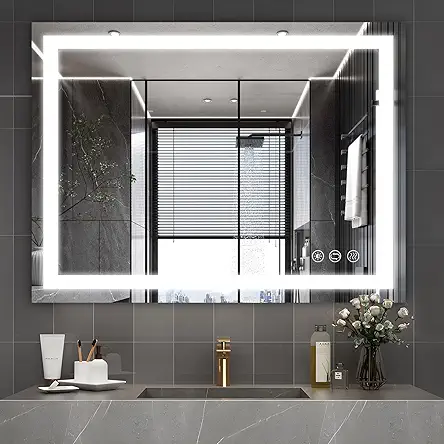 32x24 inch Wall Mounted LED Bathroom Mirror with...