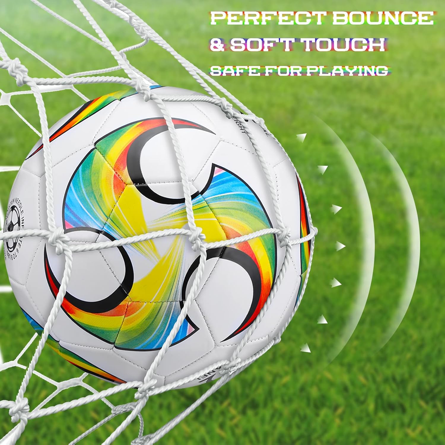 Lenwen 12 Pcs Soccer Balls with Pump Bulk Official Size 5 4 3 Kids Teens Adult Indoor Outdoor Sports Soccer Gift for Play Training Gift Party Back to School