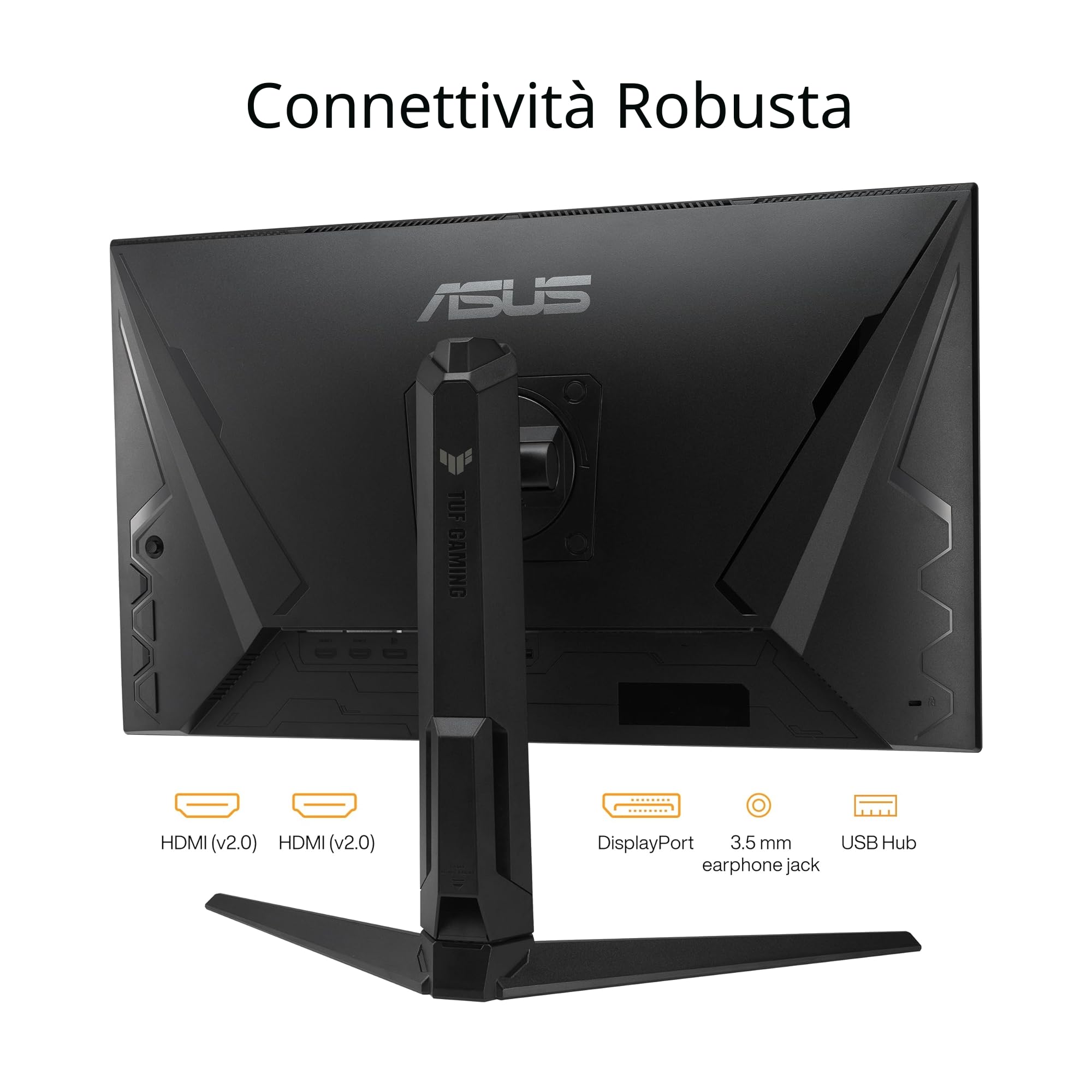 ASUS TUF Gaming VG27AQML1A-W Monitor Gaming da 27” pollici, QHD (2560x1440), 260Hz OC ELMB Sync, Freesync Premium, Tempo di Risposta 1ms, Overdrive Variabile, 100% sRGB, DisplayHDR 400, Bianco