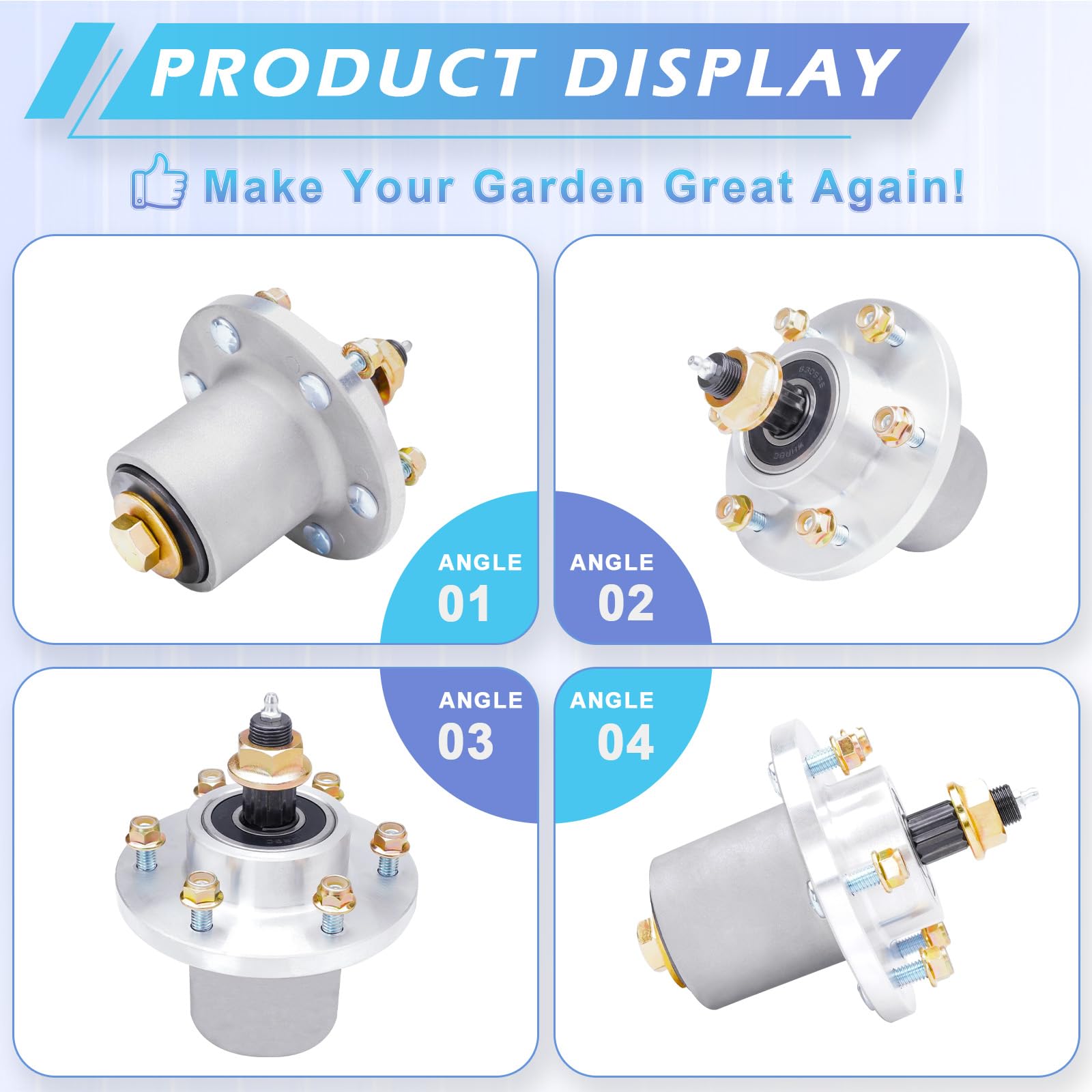 200262 - Conjunto de husillo sustituye a 200041 00200262 00872700 D18030 285-181. Compatible con Gravely Pro Stance 934FX para cortacésped Great Dane de 36 pulgadas, 48 pulgadas y 52 pulgadas