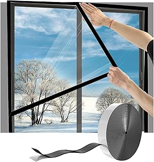 Fenster-Isolierfolie Schwarz 55x75cm Zur WäRmedäMmung An Fenstern Energiesparende KäLteschutz Fensterisolierung Selbstklebend Wiederverwendbar