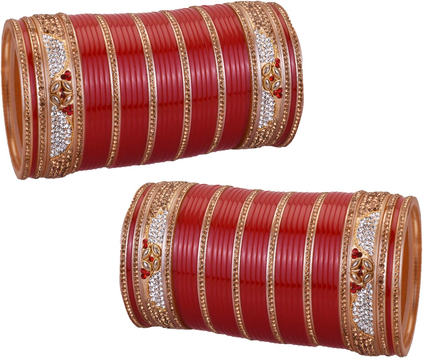 iCraftJewelBridal Chuda Bangle Set Indian Wedding Red Color Punjabi Chura Designers Gift Item