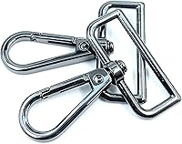 Vista 5 de 10 piezas de 1.5" (38 mm) de diámetro interior anillo D hebilla equipaje hebilla langosta garra giratoria