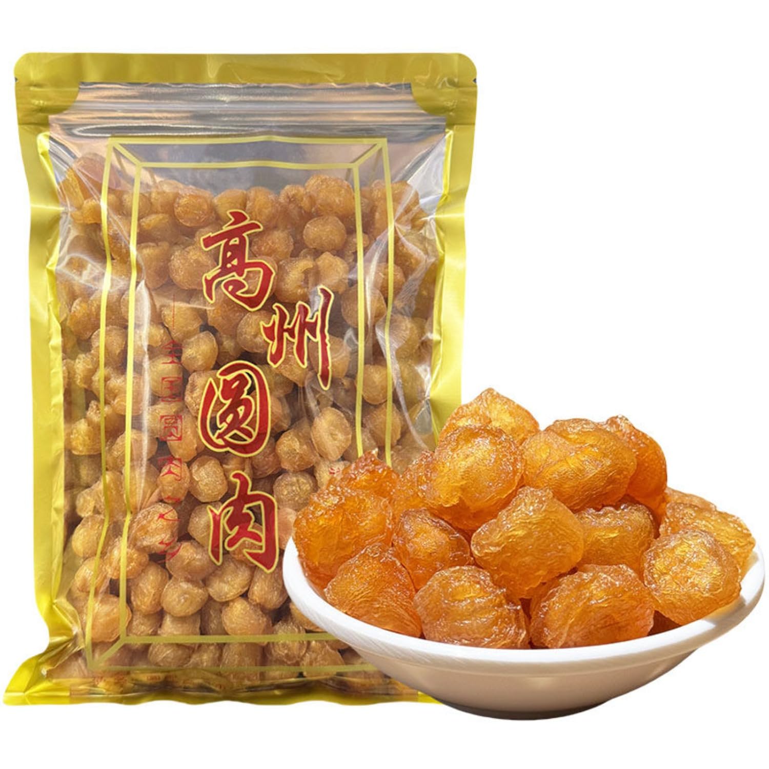 Carne seca de Longan, 500 g de pulpa grande, sin aditivos, nuevo cultivo fresco de temporada, regordete y dulce, pulpa natural de Longan.