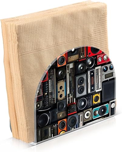 Miniatura 2 de Retro Boomboxes Napkin Holder for Table, Napkin Holders Acrylic for Kitchen, Upright Napkin Holder for Kitchen Dining Room Table Decor