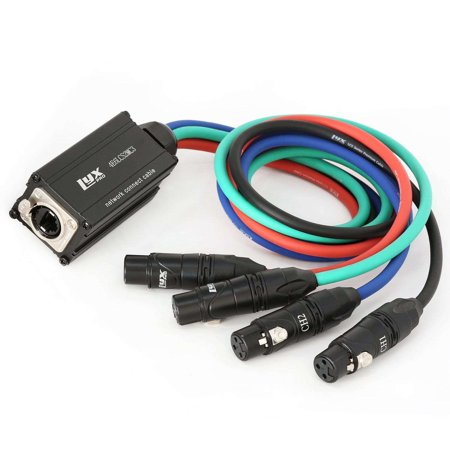 Amazon.com: LyxPro 4-Channel XLR to Single Ethercon 15' Cat6 Cable