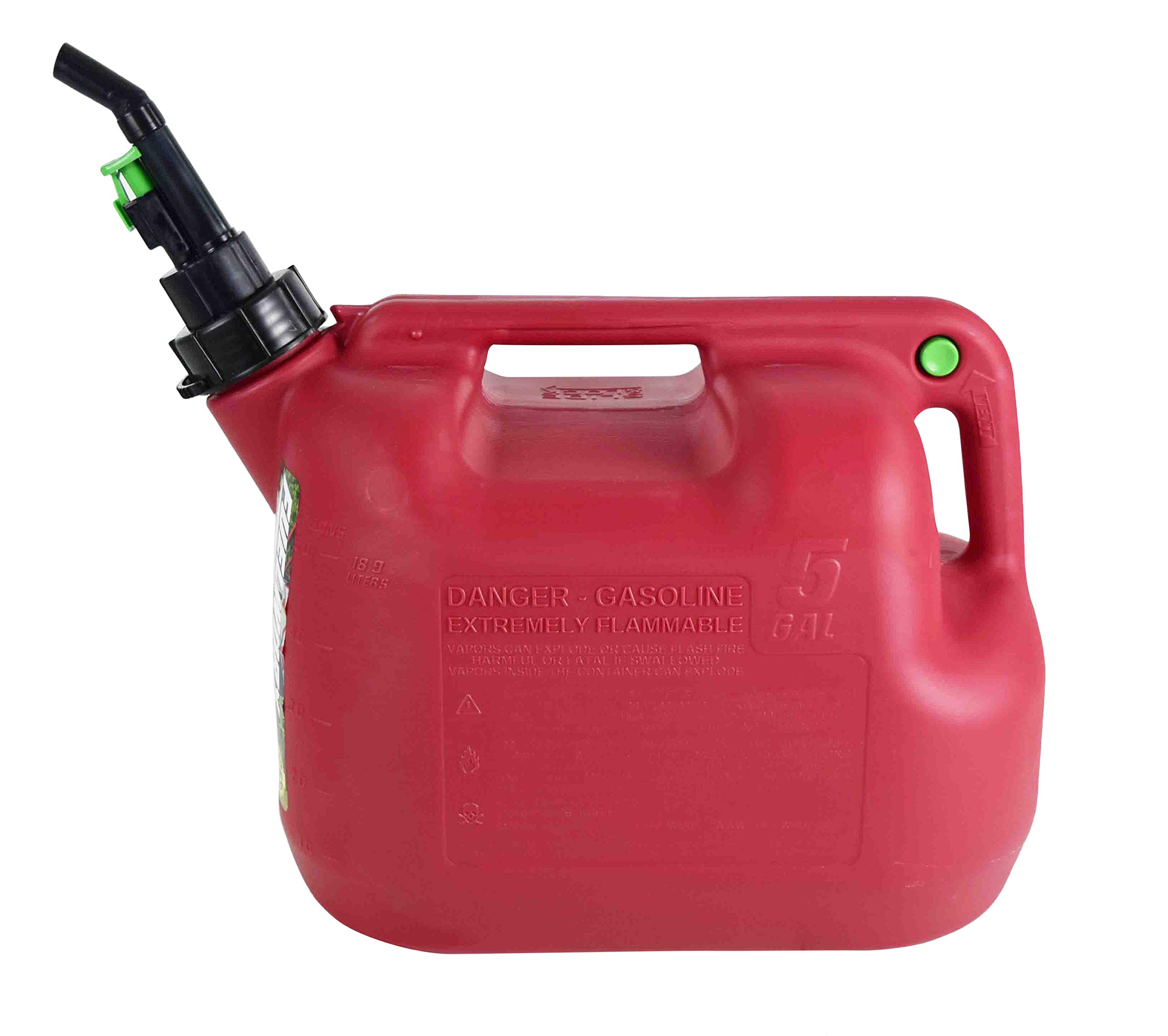 Fuelworx Red 5 Gallon Stackable Fast Pour Gas Fuel Can CARB Compliant