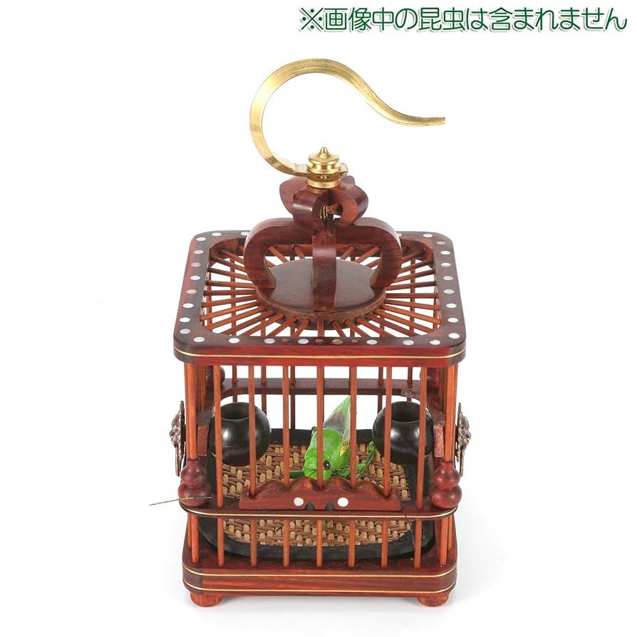 甲MJ20774　美品　送料無料　即購入可能　スピード発送　虫籠形花入 Amazon.co.jp: [華能] 虫かご ギスカゴ 角虫かご 木製