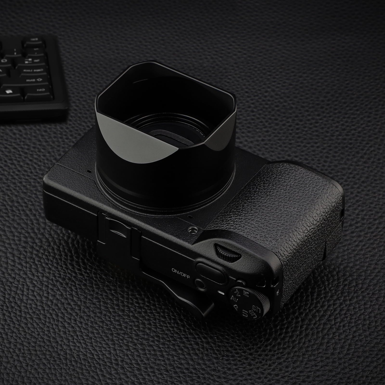 Haoge Pare-soleil carré en métal pour appareil photo RICOH GRIII GR3 HDF Accessoires LH-HGR3