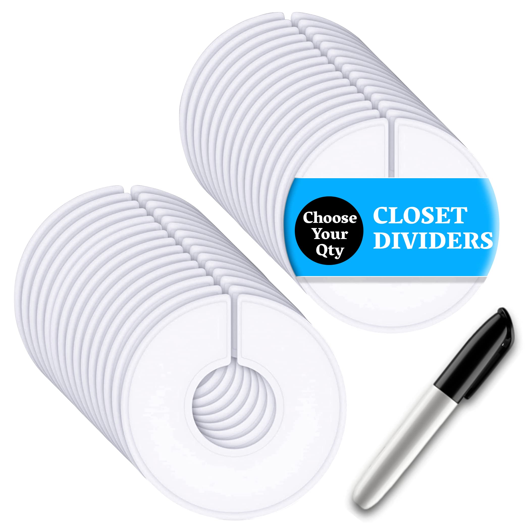 Buy 30 Closet Dividers for Hanging Clothes White Closet Divider Set of