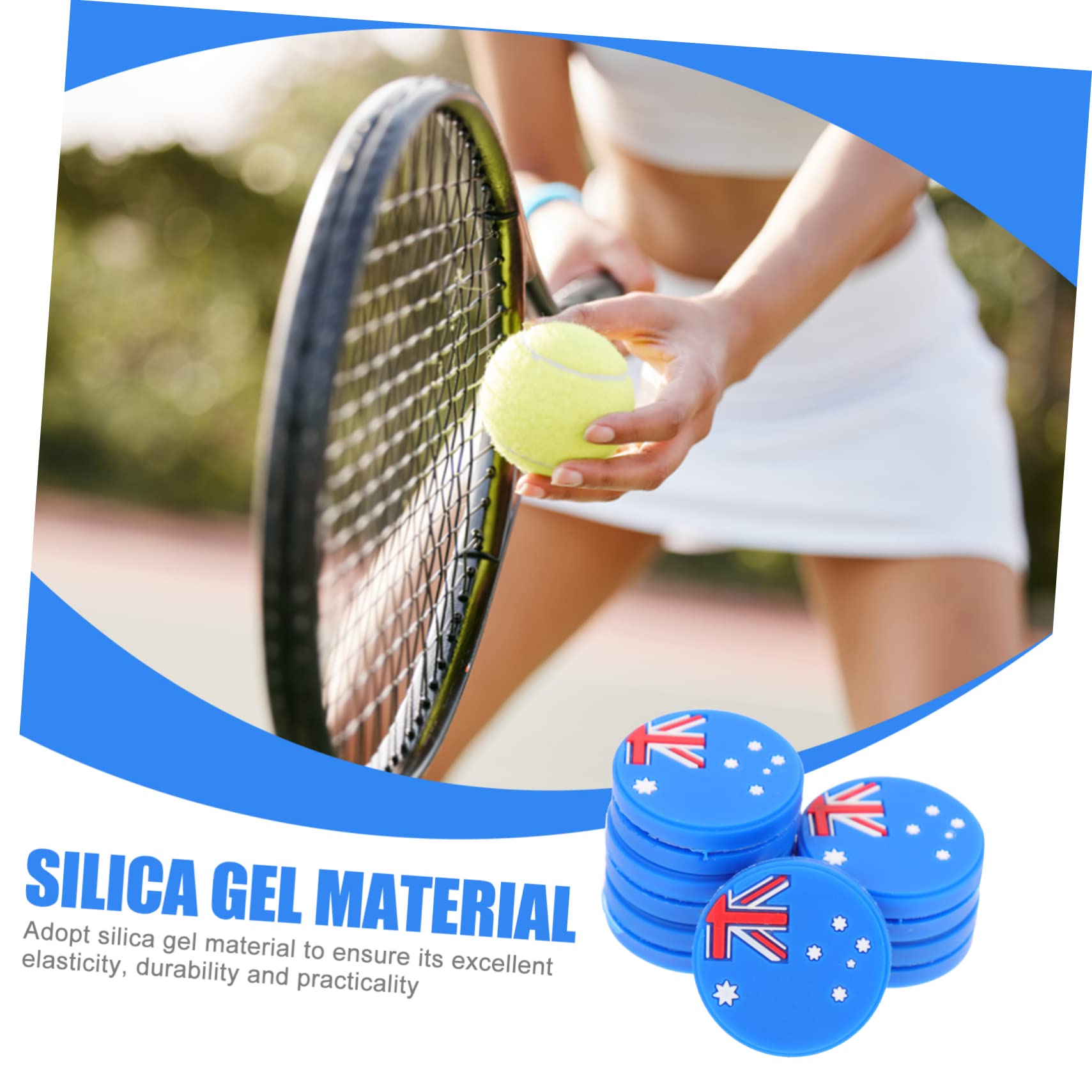 Totority 6Pcs Tennis Shock Absorbers Lightweight Racket Dampeners for Enhanced Control for All Tennis Rackets Portable and Easy to Install for Players Seeking