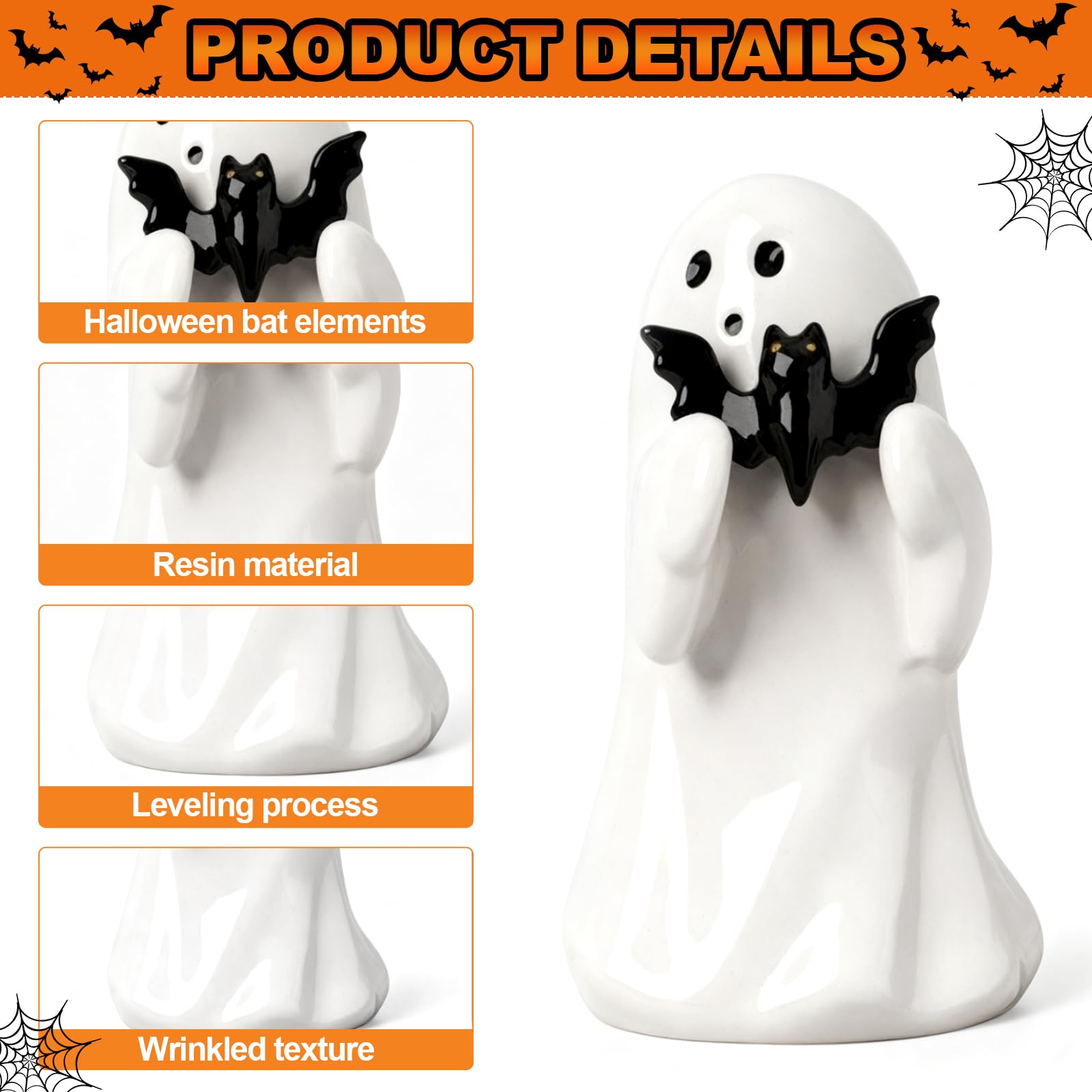 Statue Halloween fantôme mignon, figurine esprit jardin, décorations Statue Halloween fantôme mignon, figurine esprit jardin, décorations