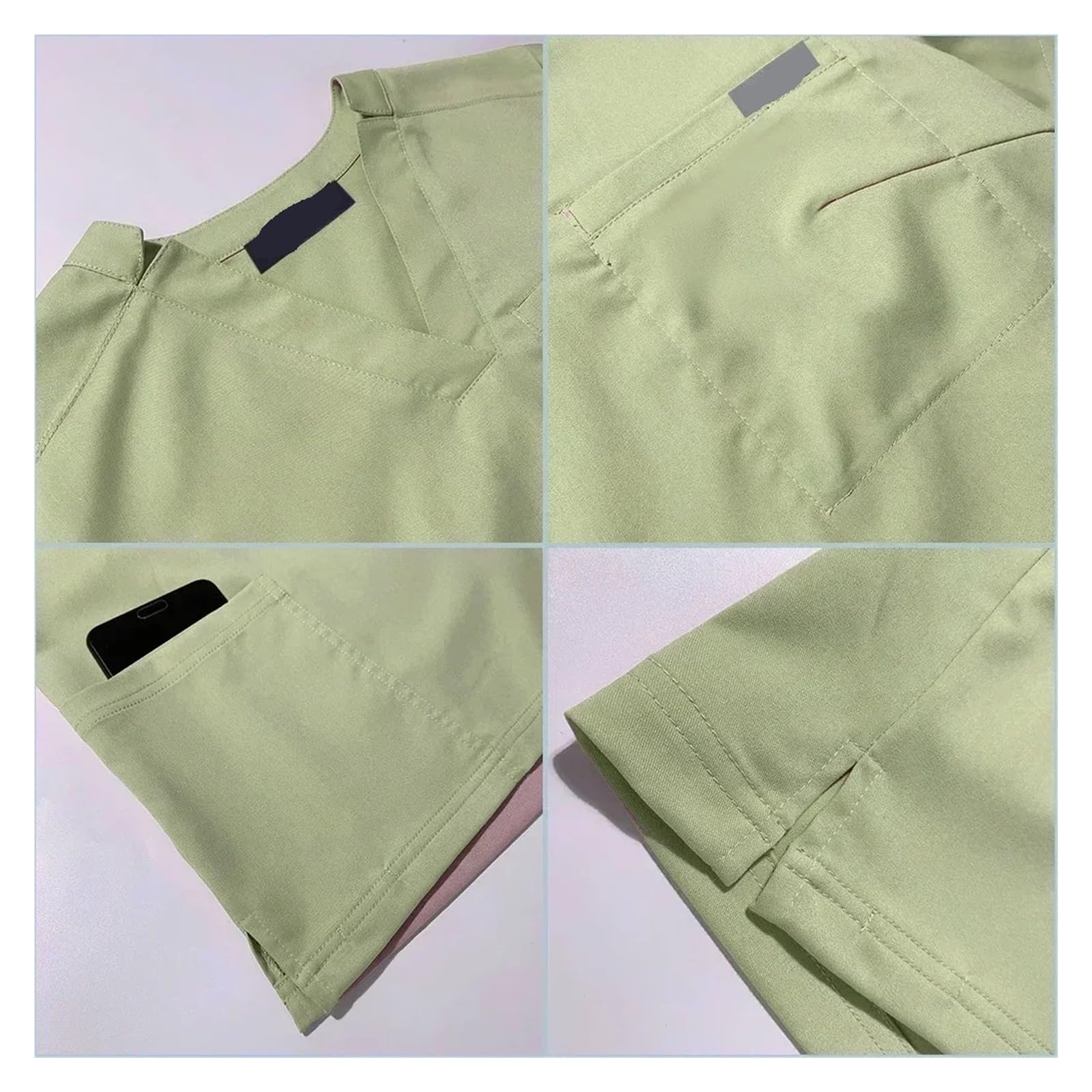 Divisa Infermiere Donna Scrub Uniforme for Sala operatoria Set di Scrub da Lavoro ospedaliero Forniture for Infermiere Tuta for chirurgia Dentale Abbigliamento da Lavoro(Dark Green,XL)