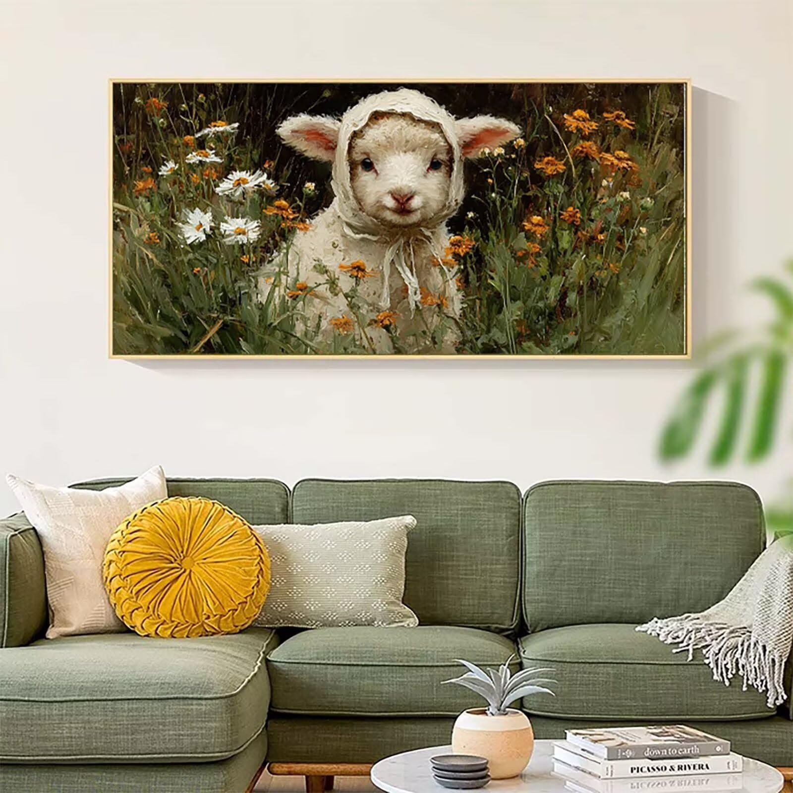 Zwierzęta, malowanie według liczb, dla dorosłych, malowanie według liczb, owca, wzór dla dorosłych, do majsterkowania, dla początkujących, do pokoju, dekoracja salonu, dekoracja ścienna, prezent dla