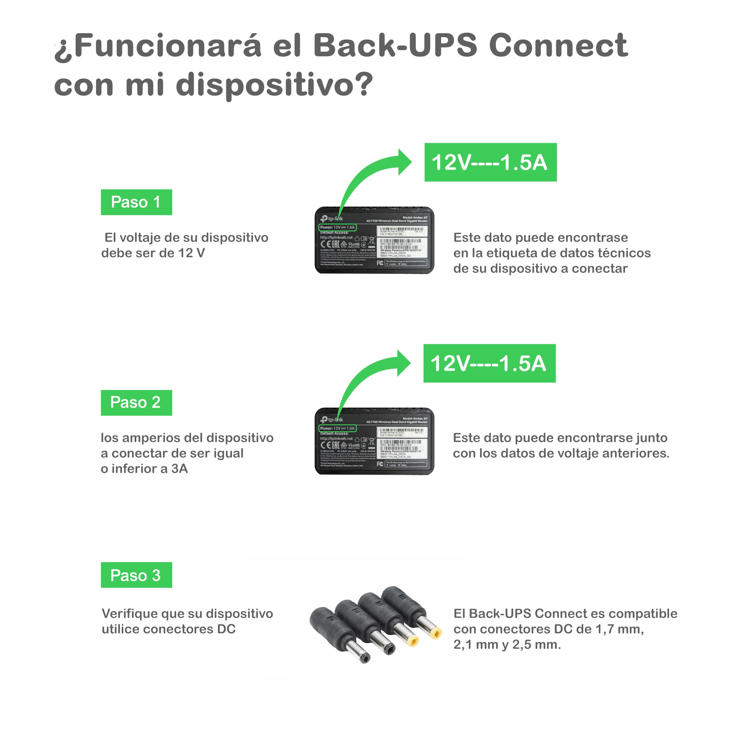 APC Back-UPS Connect CP12036LI - Mini UPS de Iones de Litio de 12 V CC 36 W, diseñado para routers, Controladores de hogar Inteligente, Dispositivos VoIP, Equipo de Red y más