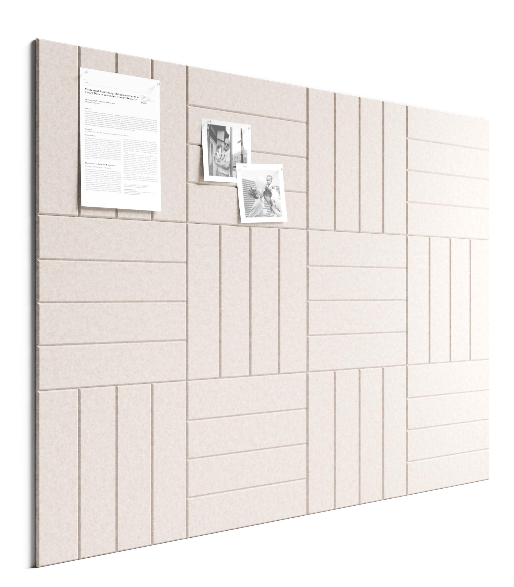 Bumusty 12er-Pack Filz-Pinnwand Lamellen-Optik 120 x 90cm,Alternative zu Korktafel,Inkl.70 Klebestreifen,Memoboard,Fotowand & Visionboard Für Büro,Kinderzimmer & Klassenzimmer