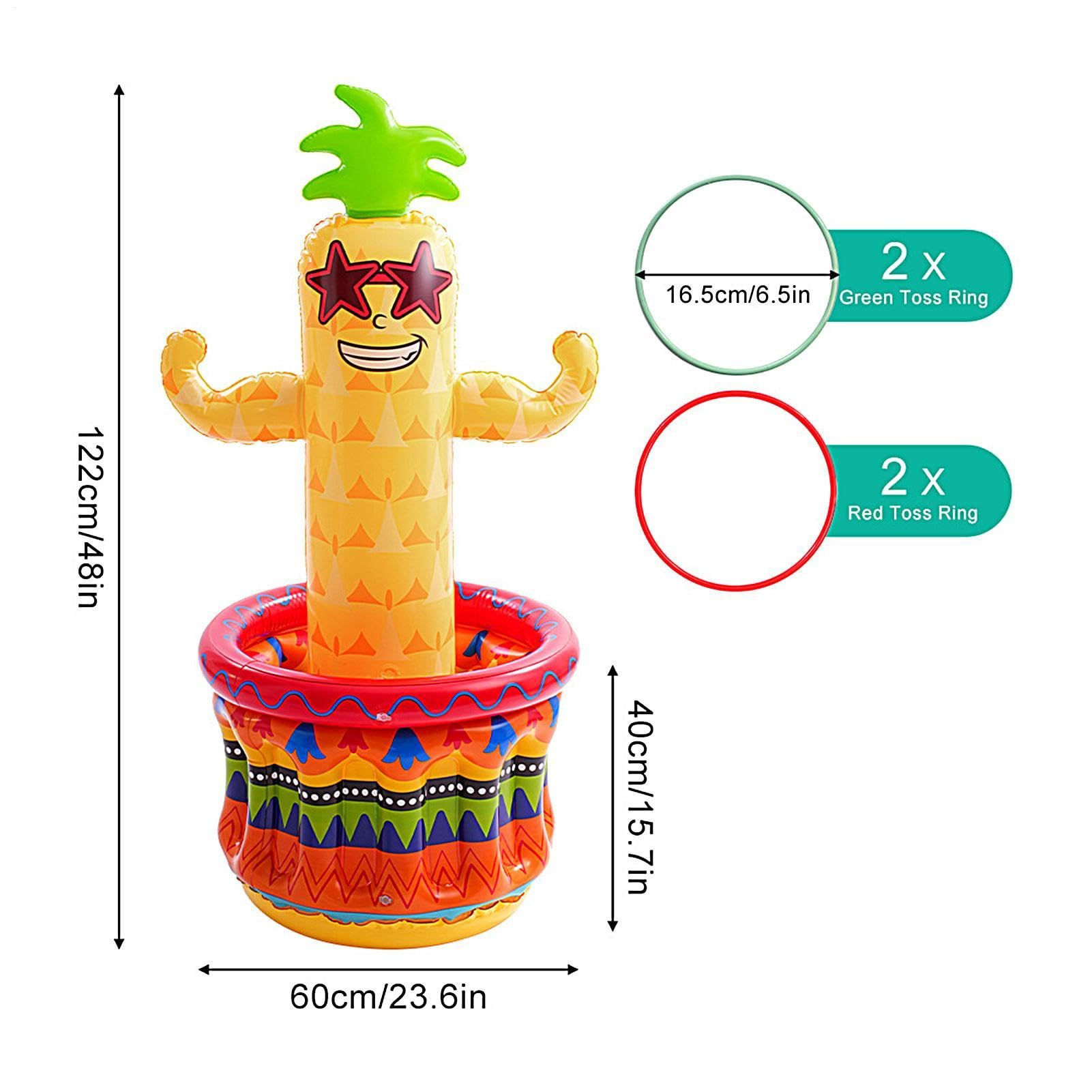 Dmuchany cooler do napojów Przenośny cooler ananasowy 122 cm na napoje | Dekoracje przyjęcia basenowego do piwa, , baru, plaży, gier, lata, wakacji, urodzin, zakończenia szkoły