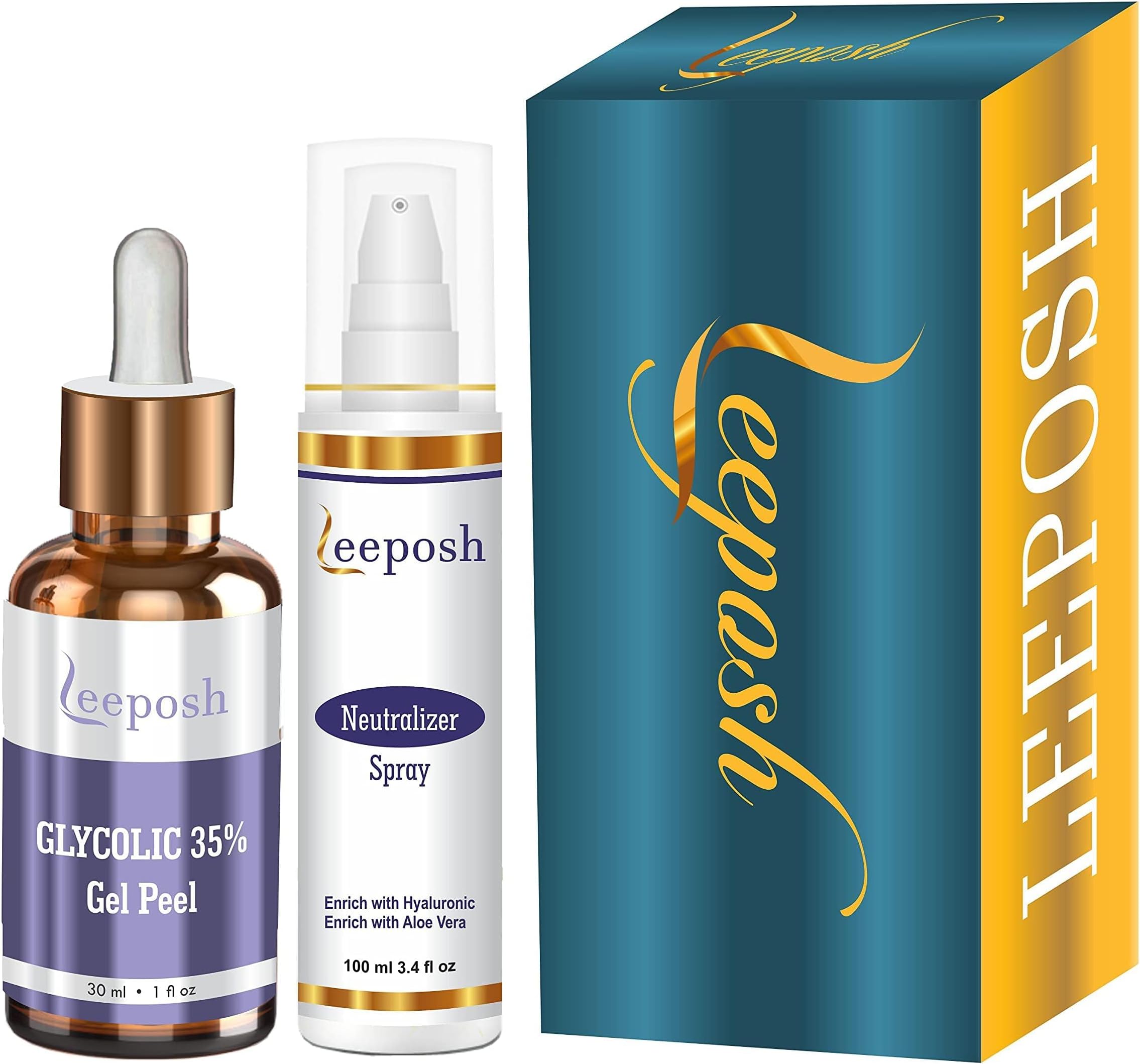 35% Glycolic Peel with Neutralizer | AHA Gel Chemical Exfoliator for Face | Brightening Peel for Acne Scars, Texture & Dark Spots | Unisex Skincare | 130ml