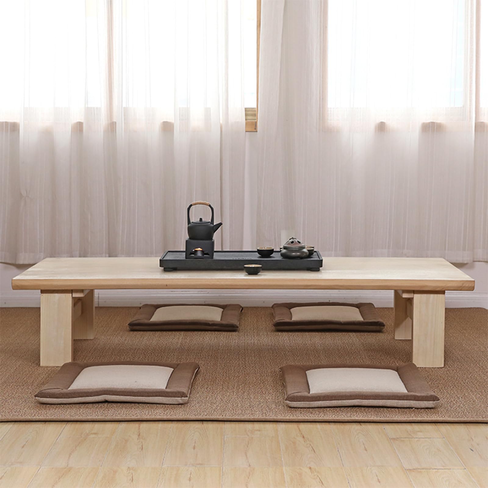 Amazon｜和風座卓、モダンなローコーヒーテーブル、床に座るダイニング