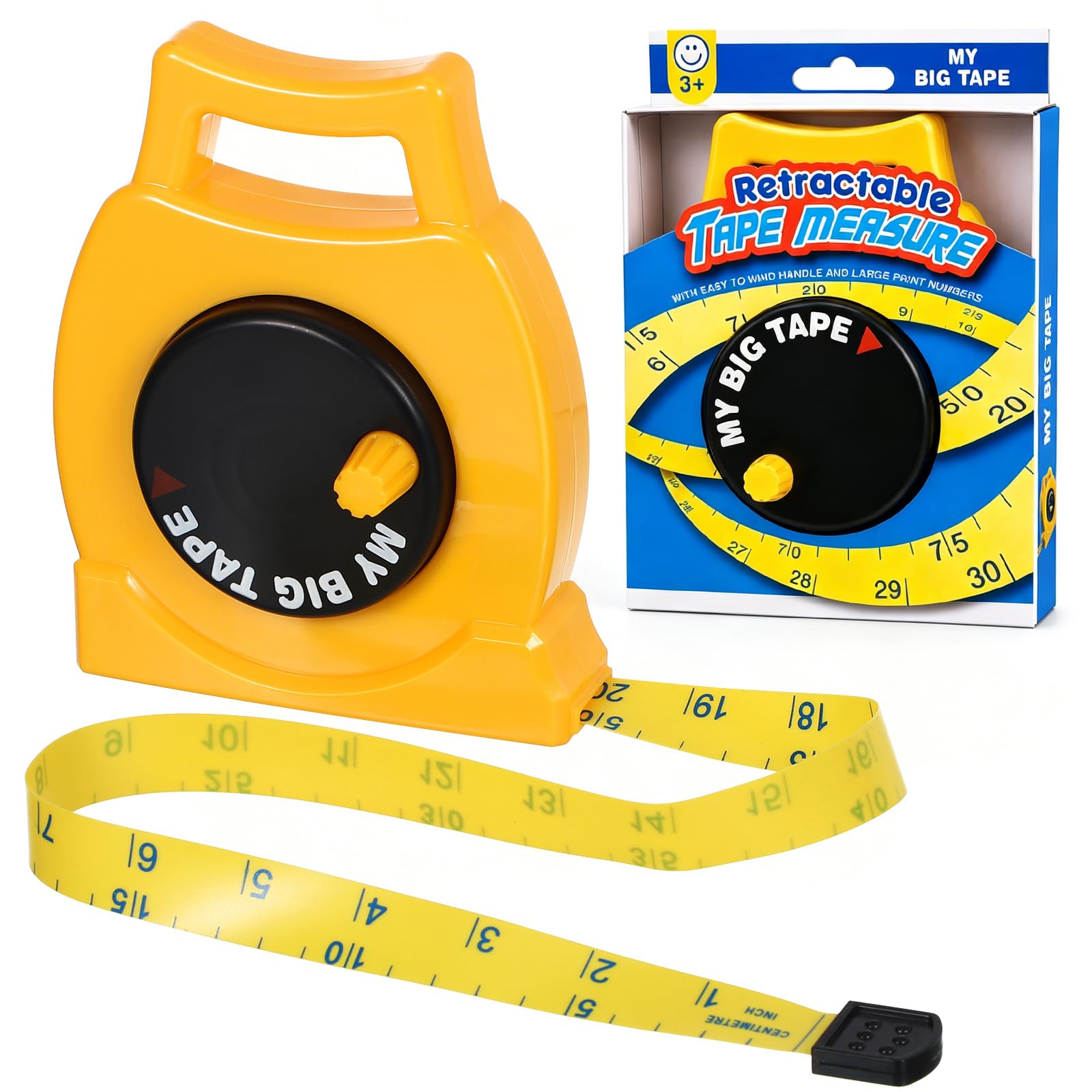 Kids Measuring Tape Toy – Retractable Growth Chart Tool For Age 3+ Boys & Girls, Lightweight And Soft For Little Hands