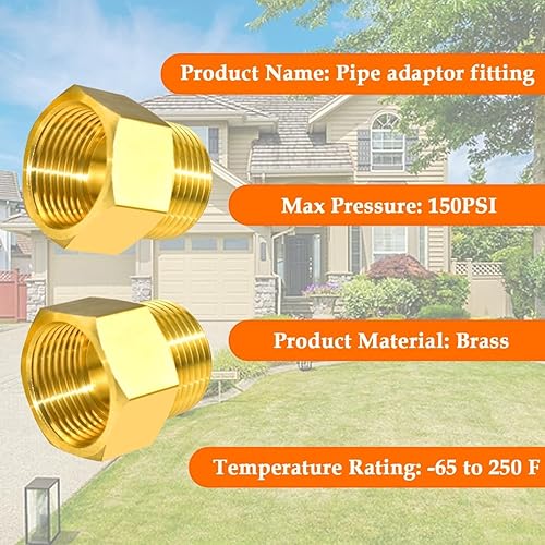Miniatura 3 de 4 piezas de tubería de latón 14 "NPT hembra rosca tubería x 14 "NPT macho rosca reductor adaptador NPT latón manguera conector