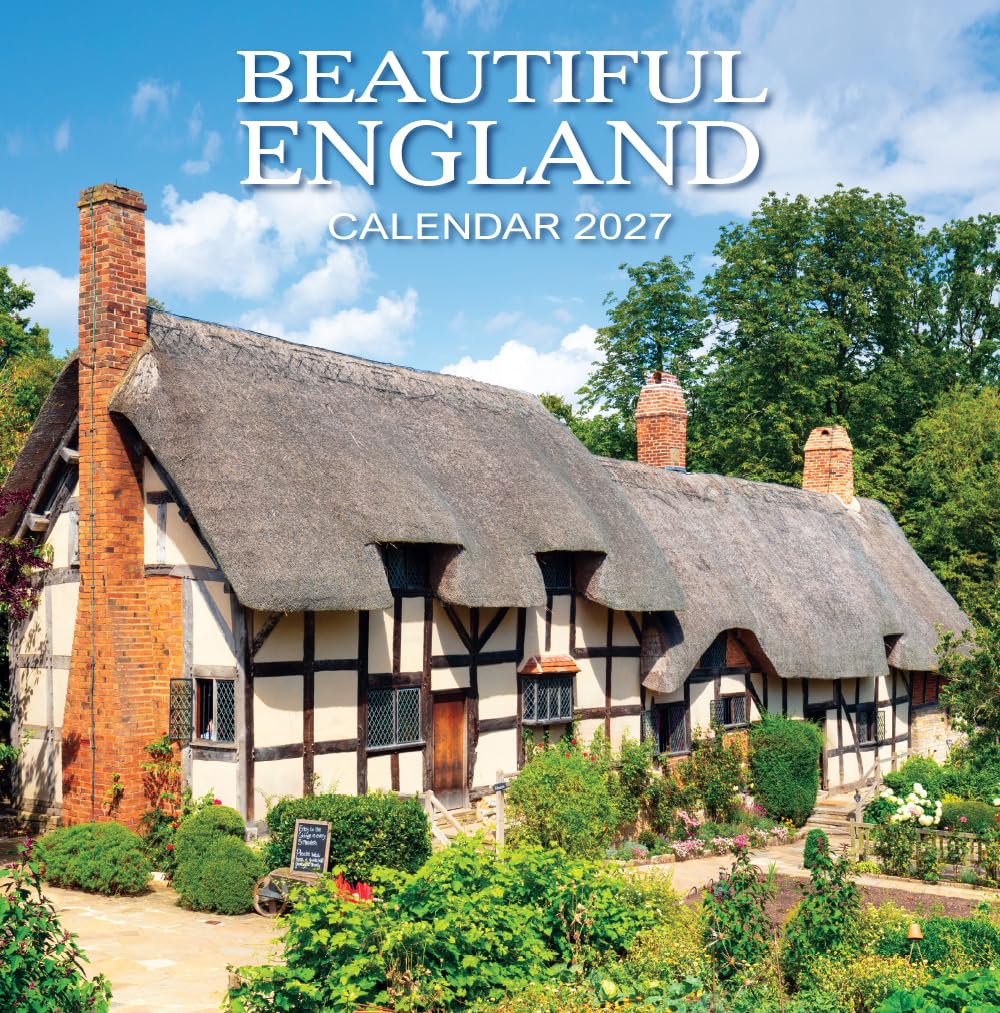 2027 England Calendar: Beautiful England - Square Wall Calendar - Month to View - 12 Months