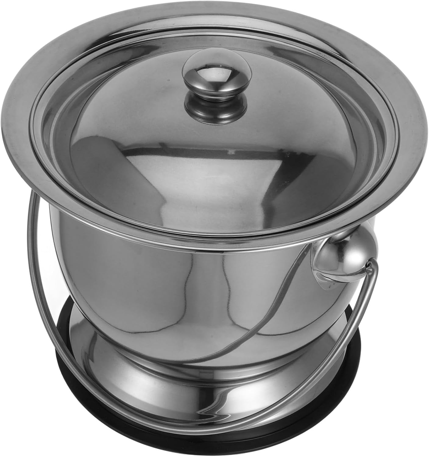 Adult Chamber Pot Portable Urine Container Stainless Steel Diaper Pail Urinal for Home Camping Travel
