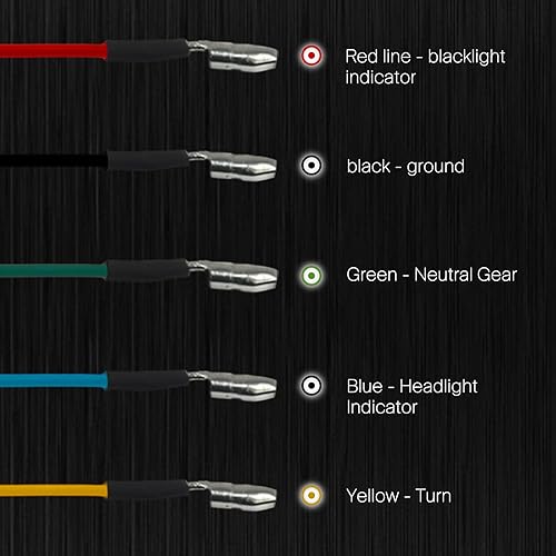 Miniatura 4 de 0022 Mini motocicleta velocímetro doble odómetro con retroiluminación LED indicador de señal de giro de faro neutro 2.56 pulgadas universal blanco