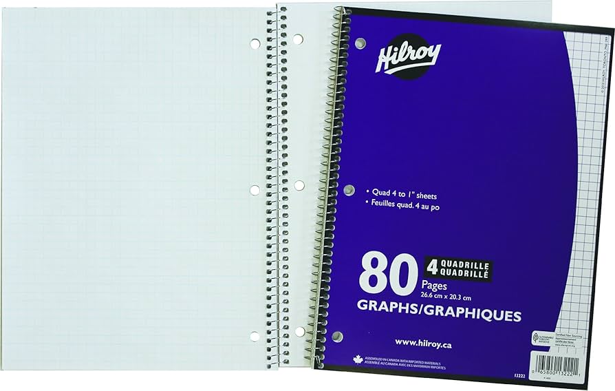 Hilroy HLR13222 4:1 Executive Coil One Subject Notebook-80
