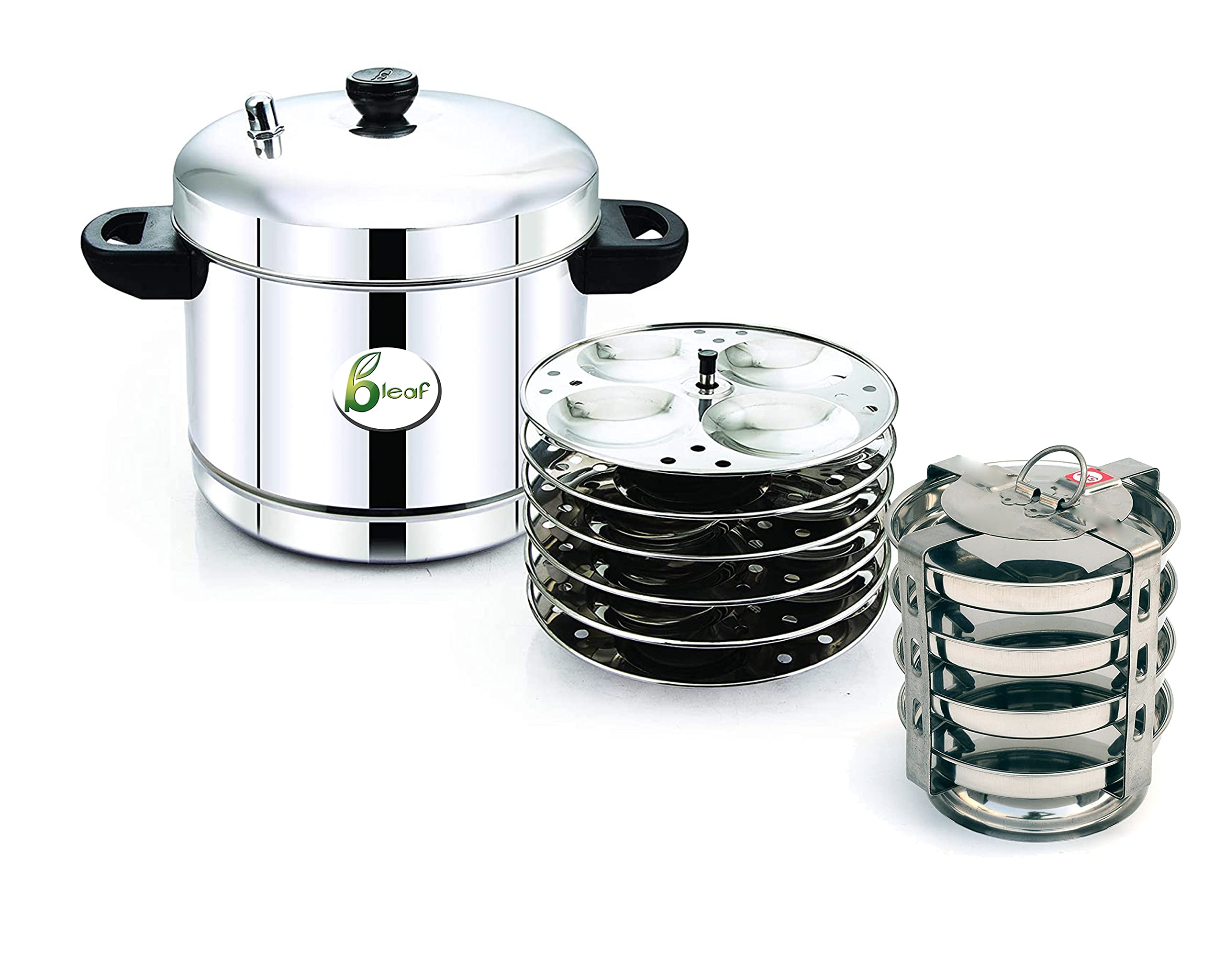 Buy BLeaf Stainless SteelIdli cooker (Induction & Standard) with Regular Idli Stand/Idli Plates