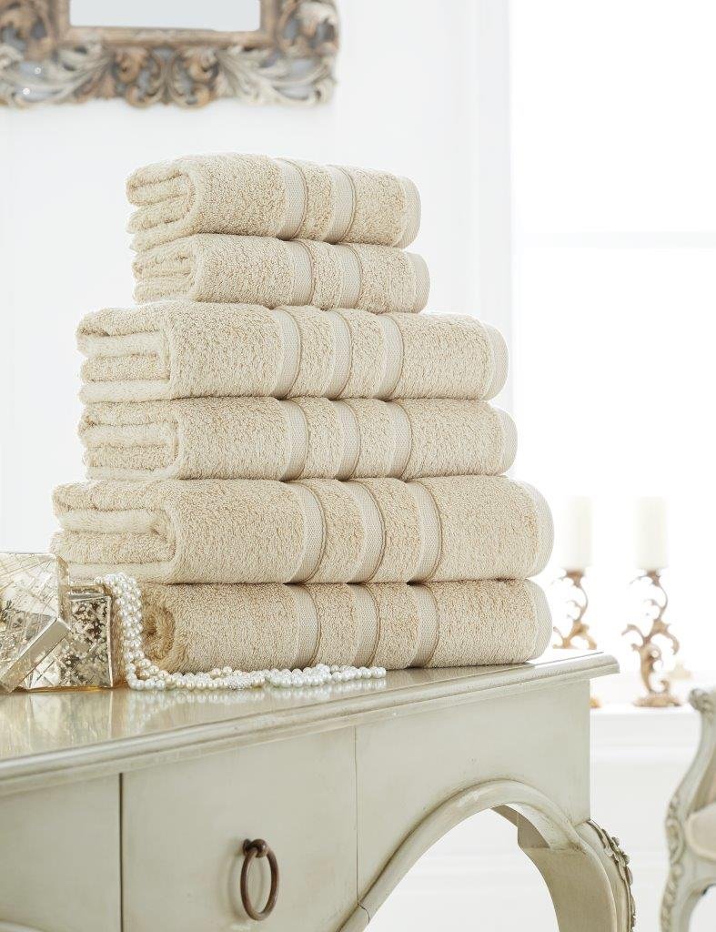 Gc Gaveno Cavailia Natural Gaveno Cavailia 100% Cotton Supreme Zero Twist 600 Gsm Bath Towel Pack Of 2