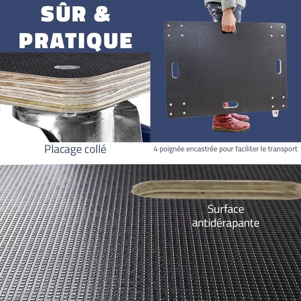 Trucky, Plateau à roulettes, Diable pour Meubles 800 kg Diable de Transport