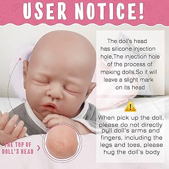 Vollence 18 inch Sleeping Silicone Baby Doll That Look Real,Reborn Baby Doll,Real Lifelike Baby Dolls - Boy