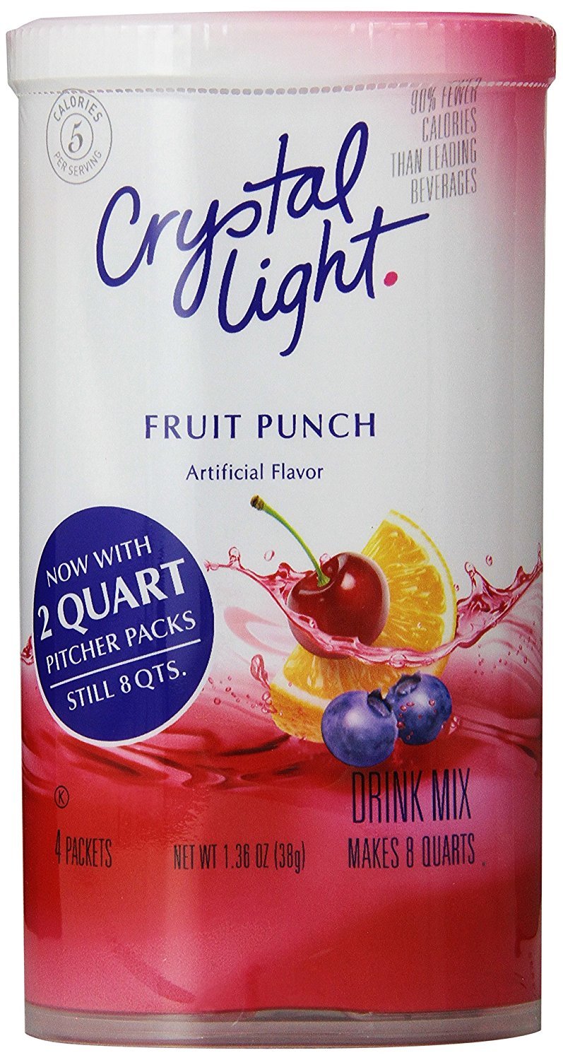Crystal Light Fruit Punch Drink Mix (16 Pitcher Packets, 4 Canisters of 4)